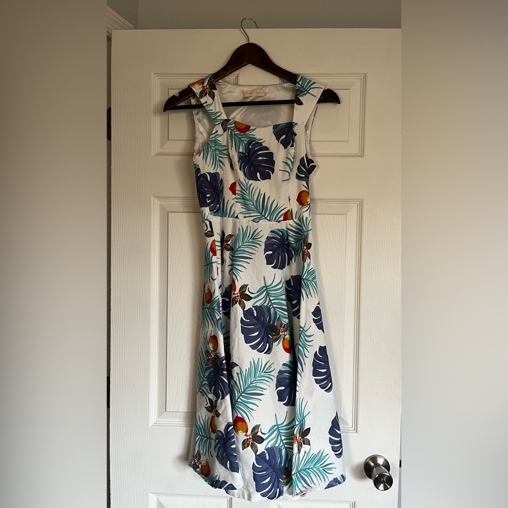 Belle Poque tropical aline 50s style dress